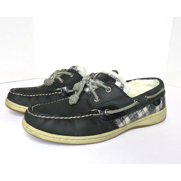 Sperry Top-Sider Womens 2 Eye Sheep Fur Lined Boat Loafers Shoes 9174293 Size 7 - Picture 1 of 10